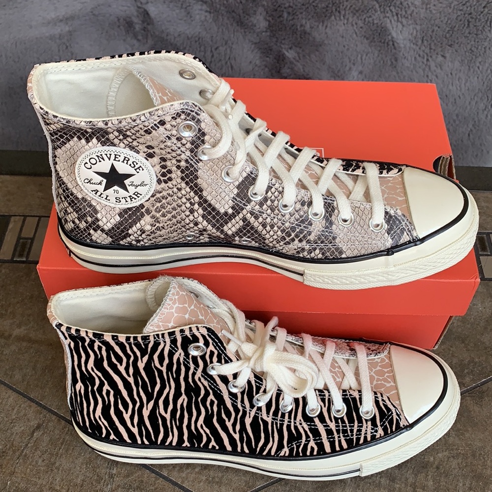 CONVERSE CHUCK 70 HI BLACK/EGRET/CHAMPAGNE TAN MEN - Picture 5 of 16